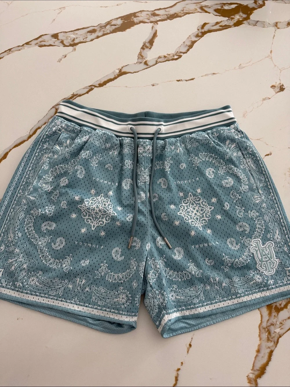 YoungLA Teal Paisley Athletic Men’s L
